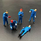5x 1/64 Scale Miniature Figures Models Car Mechanic Ornament Small Repairman
