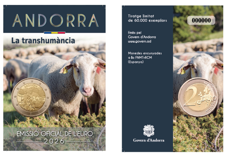 PRÉVENTE Coincard Commémoratif 2 € Andorre 2026 transhumance