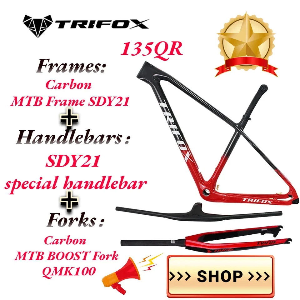 MTB Bicycle Full Carbon Frame 135/142/148mm Full Internal Cable Routing Frame - Image 3 of 4