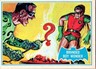VINTAGE NON SPORT BATMAN BLUE BAT 1966 CARD NO 4 B BRANDED