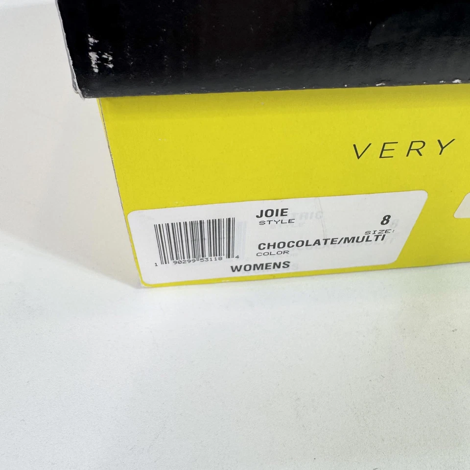 Zapatos muy volátiles para mujer talla 8 chocolate joie tejido mula punta abierta tacón bloque Foto 3 de 4