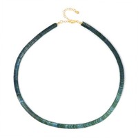 Cavill HäMatit Halskette 114,15Ct 925 Sterling Silber Vergoldet TüRkis