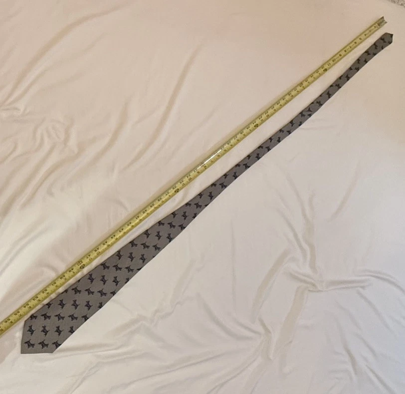 Corbata de cuello escocesa de seda vintage para hombre Polo Ralph Lauren hecha a mano a cuadros de perro Foto 4 de 4