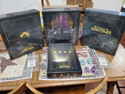 Return to Dark Tower KICKSTARTER BUNDLE Azkols Bounty EVERYTHING! NEW Board Game