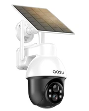 Solar Security Camera Wireless Outdoor with Panoramic PTZ, Human Auto Trackin...