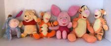 Lot of 6 Small Disney Winnie The Pooh, Tigger, Eeyore, Piglet Plush Animals