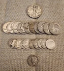 US Silver Coin Mixed Lot | 10 Quarters, 10 Dimes, 1 Walking Liberty Half Dollar