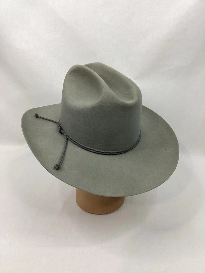 Resistol 4x Sombrero de Vaquero de Fieltro Castor Autoconformable Gris Occidental PEQUEÑO 6-7/8 Foto 2 de 4