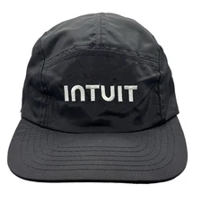 Intuit Embroidered Hat Black Made in USA 5 Panel Adjustable Cap Tech Promo