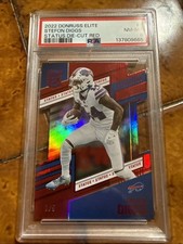 PSA 8 2022 Panini Donruss Elite - Stefon Diggs #2 Red Die Cut /5