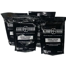 Ready Hour Creamy Chicken Flavored Rice 4 Pack Camping or Emergency Food