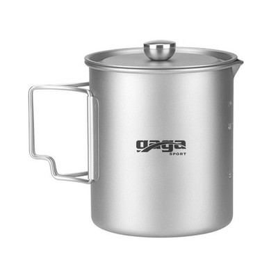 Gaga Sport 750ml Titanium French Press Camping Coffee Pot Hiking Travel Cup