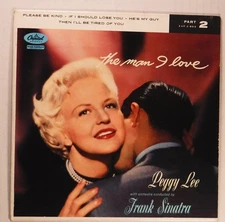 PEGGY LEE / THE MAN I LOVE / 7 INCH 45 RPM EP COVER ONLY / CAPITOL EAP 2-864
