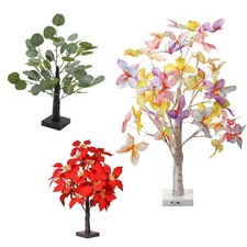 2025 LED Flashing Tree Lights Desktop Ornament Tree Lamp for Home Decoration