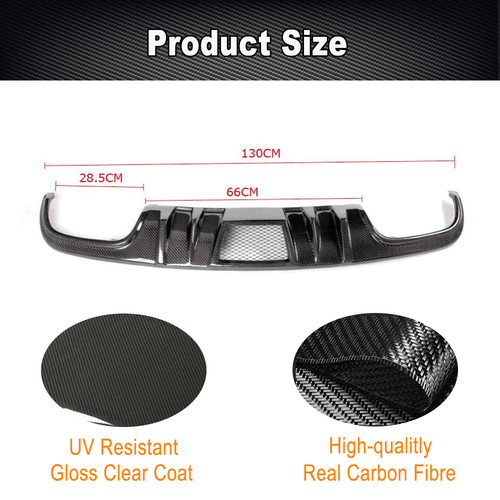 Difusor de carbono para Mercedes W204 C63AMG 08-11 parachoques trasero alerón trasero - Imagen 8 de 12