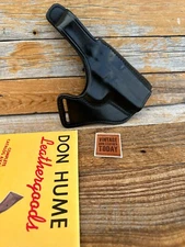 Vintage Don Hume Black Leather Cross Draw Holster For S&W Sigma 40C 40V 9C 9V