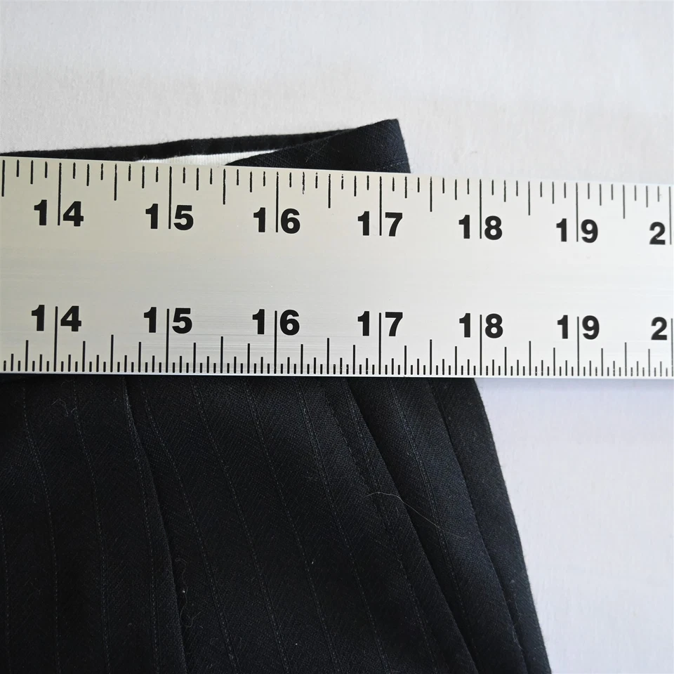 Pantalones de vestir plisados de lana a rayas azul marino Bert Pulitzer 34x28 de colección para hombre Foto 2 de 4