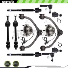 For 2005-2010 Dodge Dakota Front Control Arm Tie Rod End Link Wheel Bearning Hub