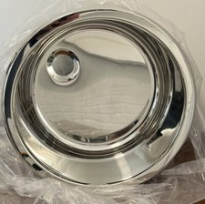 Opella 15" Round Sink Polished Stainless NEW W/Delta Basket Drain Assembley