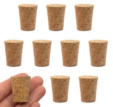 10PK Cork Stoppers, Size 9 - Tapered Shape - Eisco Labs