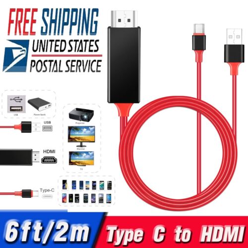 USB Type C Phone to HDMI HDTV Charging Cable For Samsung S21/S21 Plus Ultra FE