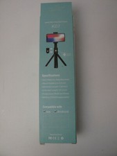 K07 Selfie Stick Integrated Tripod, Black, Compact, Stainless Steel, NEW IN BOX