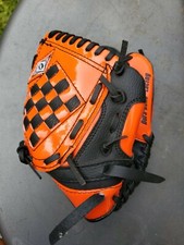 Franklin Baseball Glove 9" Orange Black RTP Series 4612 Hand Formed Pocket Kids