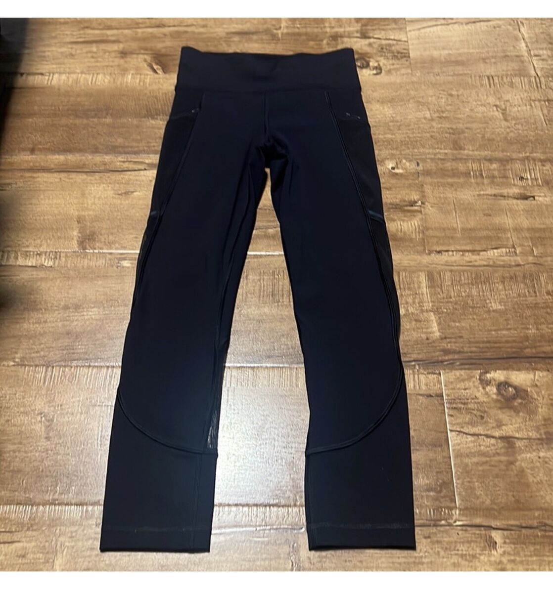 Lululemon Solid Black Luxtreme Mesh Crop Pocket Leggings | eBay Lululemon Solid Black Luxtreme Mesh Crop Pocket Leggings | eBay