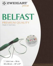 Zweigart Precut Belfast 32 count Dark Chocolate 3609/9024