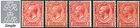 1912-24 KGV Royal Cypher 1d Concise Shades SG 357, 358, 359, 360, 361