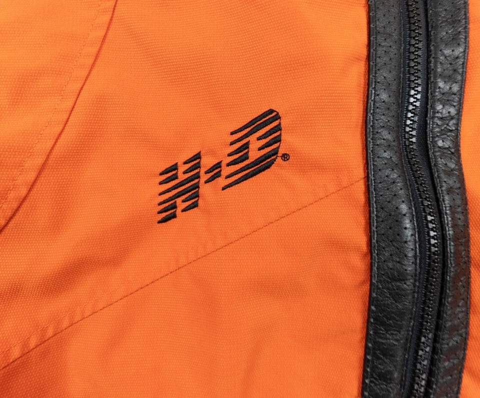 Chaqueta Harley Davidson Mujer Grande Naranja Cremallera Completa Motocicleta Damas Aire Libre Foto 3 de 4