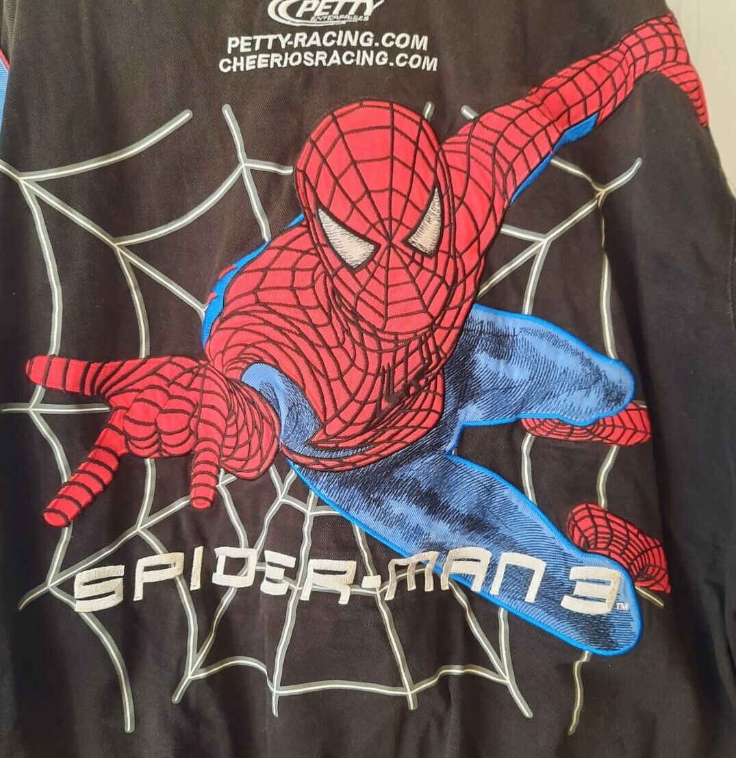 VINTAGE JH DESIGN MARVEL SPIDERMAN 3 JACKET NASCAR BOBBY VINTAGE JH DESIGN MARVEL SPIDERMAN 3 JACKET NASCAR BOBBY