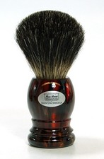 Shaving Brush Real Badger Hair Havana Handmade High Quality - HANS BAIER Germany