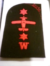 RAN- ROYAL AUSTRALIAN NAVY TRADE PATCH:  RED ON BLACK.