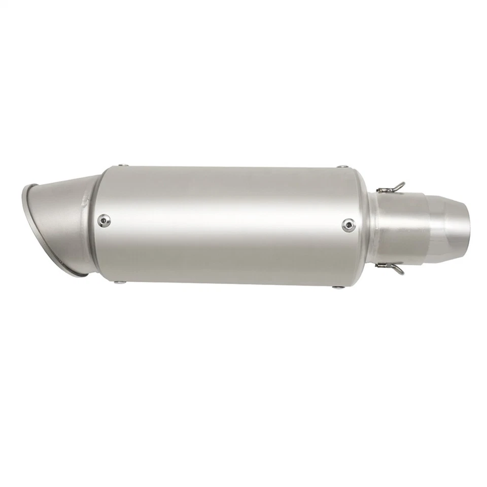Silver 38-51mm Universal Fit Tail Exhaust System Muffler w/ Silencer For Honda - Image 3 of 4
