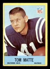 1967 Philadelphia Football #21 Tom Matte VG/EX *e3