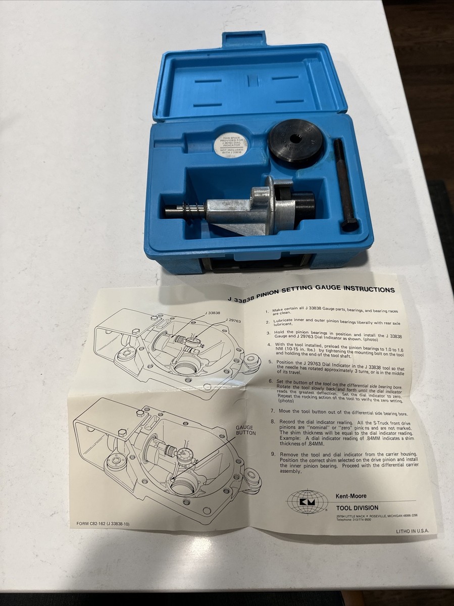 Kent Moore J-33838 Pinion Setting Gauge Tool Kit GM Shim Selector
