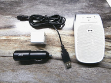 RARE WHITE JABRA DRIVE REMOTE AUTO BLUETOOTH MUSIC  TALK HANDS FREE SPEAKER