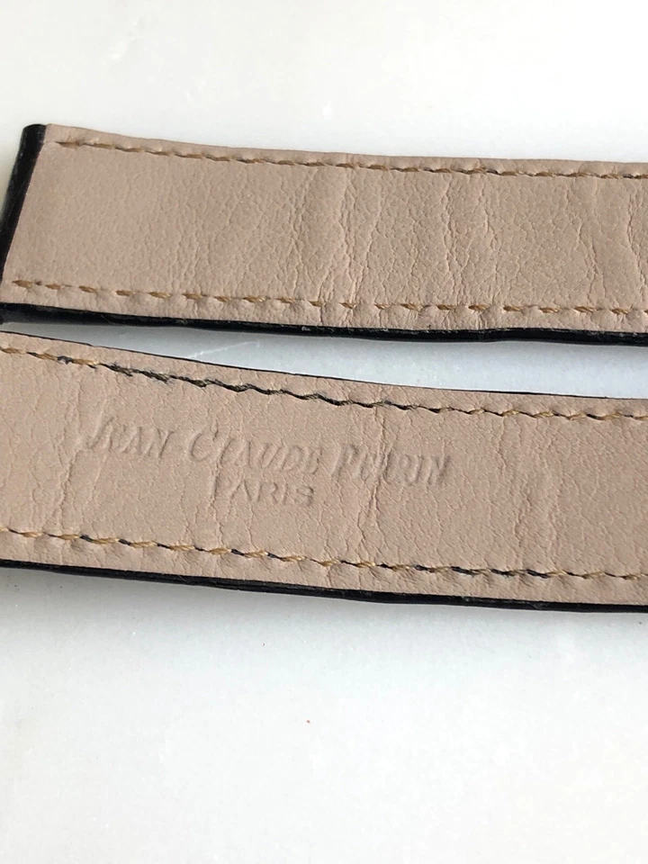 Jeans Claude Perrin Paris masculino preto 18 mm alça de jacaré - Imagem 3 de 4