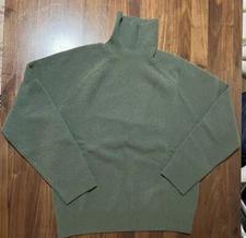 Aime Leon Dore ALD Boiled Wool Green Turtleneck Knit Winter Sweater Men’s Sz XL