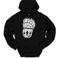 Bigfoots Foot Hooded Sweatshirt Funny Forest Creature Graphic Hoodie