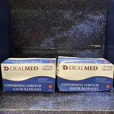 2 X DealMED 2" x 4.1yd Sterile Conforming Stretch Gauze Bandages