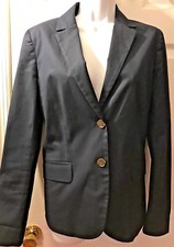 J.CREW Suiting Blazer Navy Blue Schoolboy Stripe Jacket Suit Coat Sz 6 36734