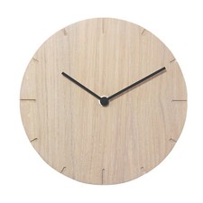 Natuhr Horloge Murale Solide Mini Bois Massif Chêne Cérusé à Quartz 29NU1-11-1