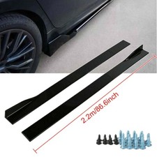 2.2m Car Side Skirt Extension Rocker Panel Splitter Lip For Audi A3 S3 8P S4 UK