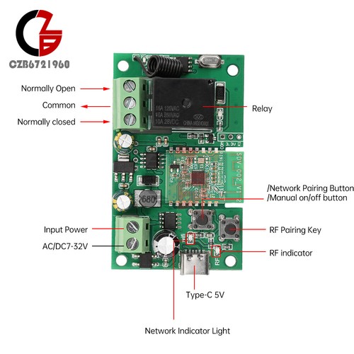 AC/DC7-32V/AC220V 1-CH Pro Self-Locking APP Smart WIFI Bluetooth Relay Module - Picture 6 of 21