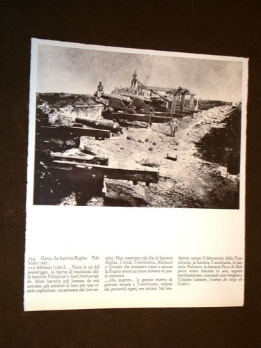 Rarissime vedute di Gaeta nel 1861 Batteria Regina e Batteria Cappelletti