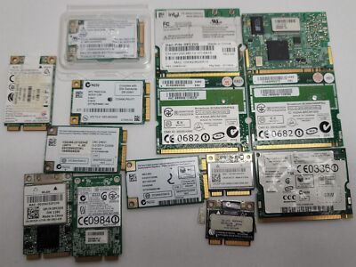Lot of 14 Internal Wireless Laptop Cards : Broadcom , Intel, Dell, HP, Atheros