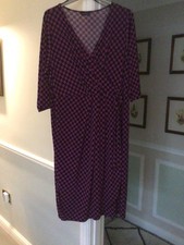 WARDROBE Stunning Dress Burgundy and Black Check Size 26 Brand New Without Tags.