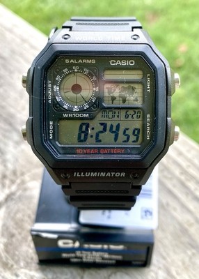 Casio AE1200WH-1AV World Time Chronograph Mens Sport Style Wrist Watch